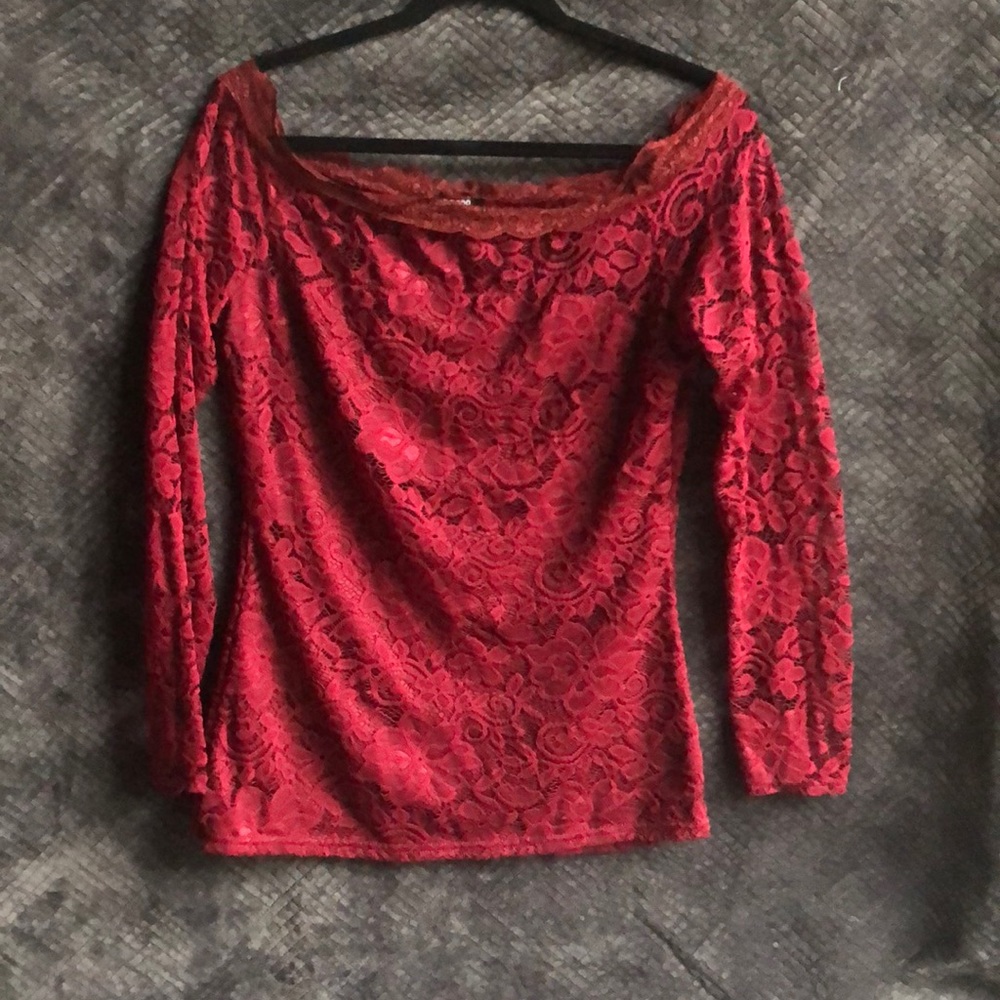 Off the Shoulder Lace Blouse!